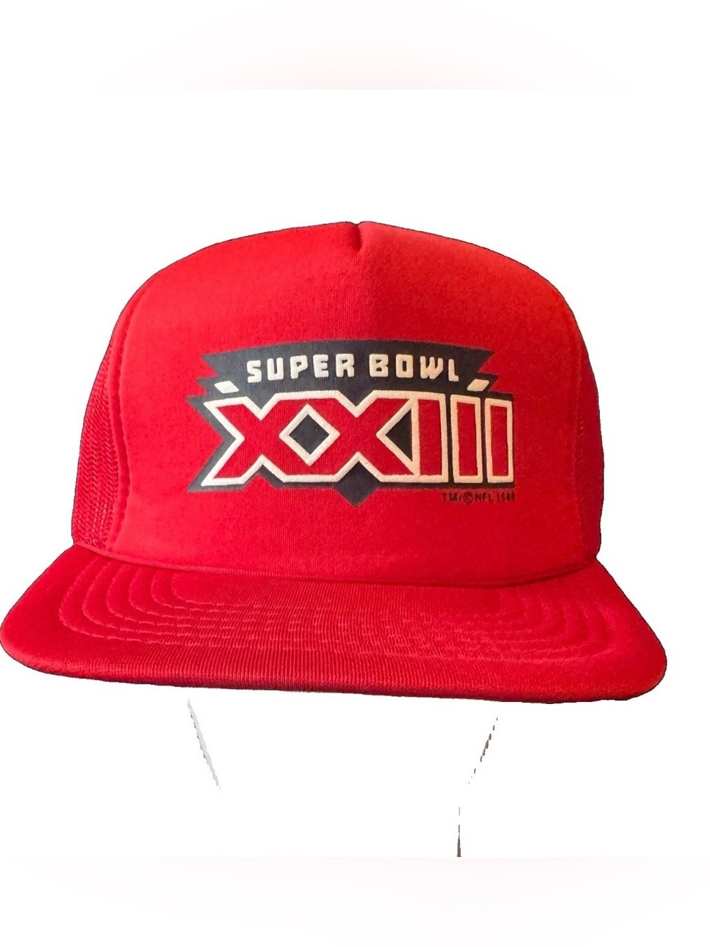 Vintage  Snapback Hat Red NFL Super Bowl XXIII Winston USA, 1989, #vintage